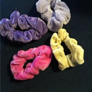 Colorful Velvet Scrunchies Set NEW